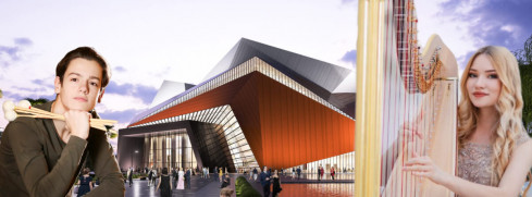 Andrey Taranukha (percussion instruments), Ekaterina Dvoretckaia (harp)